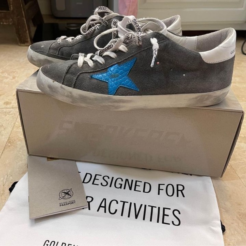 Mens Golden Goose Mint Super Star Low Top Sneakers